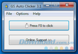 Phần mềm click chuột tự động GS Auto Clicker 