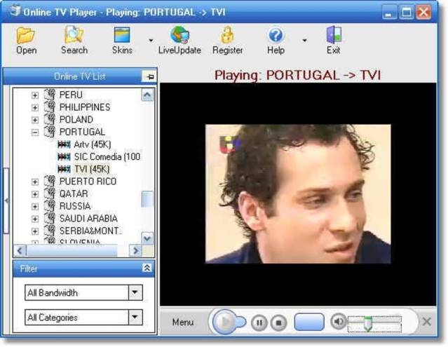 Private: Download  Online TV Player  4.9.3 Xem tivi trên máy tính kết nối Internet